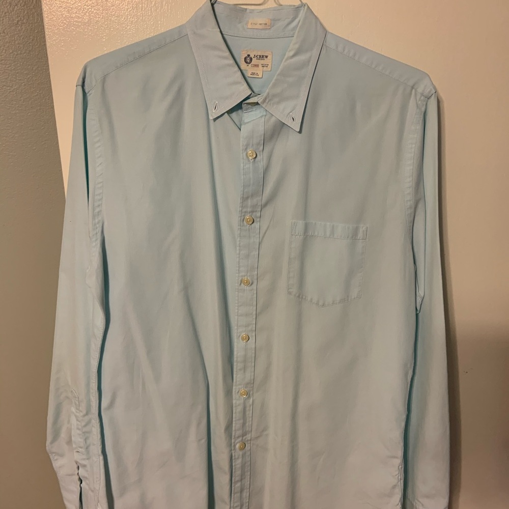 J Crew blue button down.